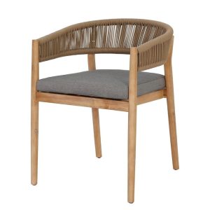 Three-Seater Grey Fabric Sofa