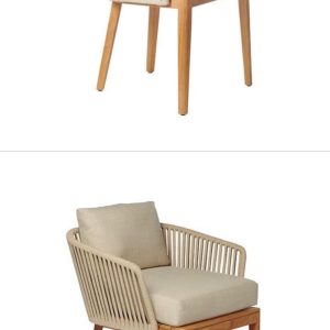 Black Rope Armchair with Cushion